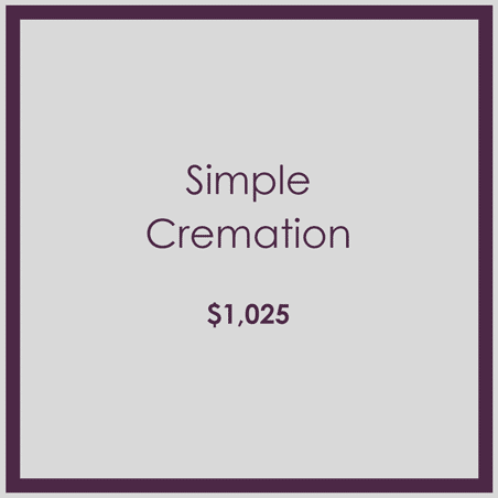 Simple Cremation package from Carolina Cremation